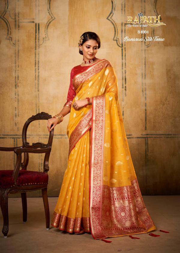 Rajpath Petals Banarasi Silk Traditional Tissue Saree Collection